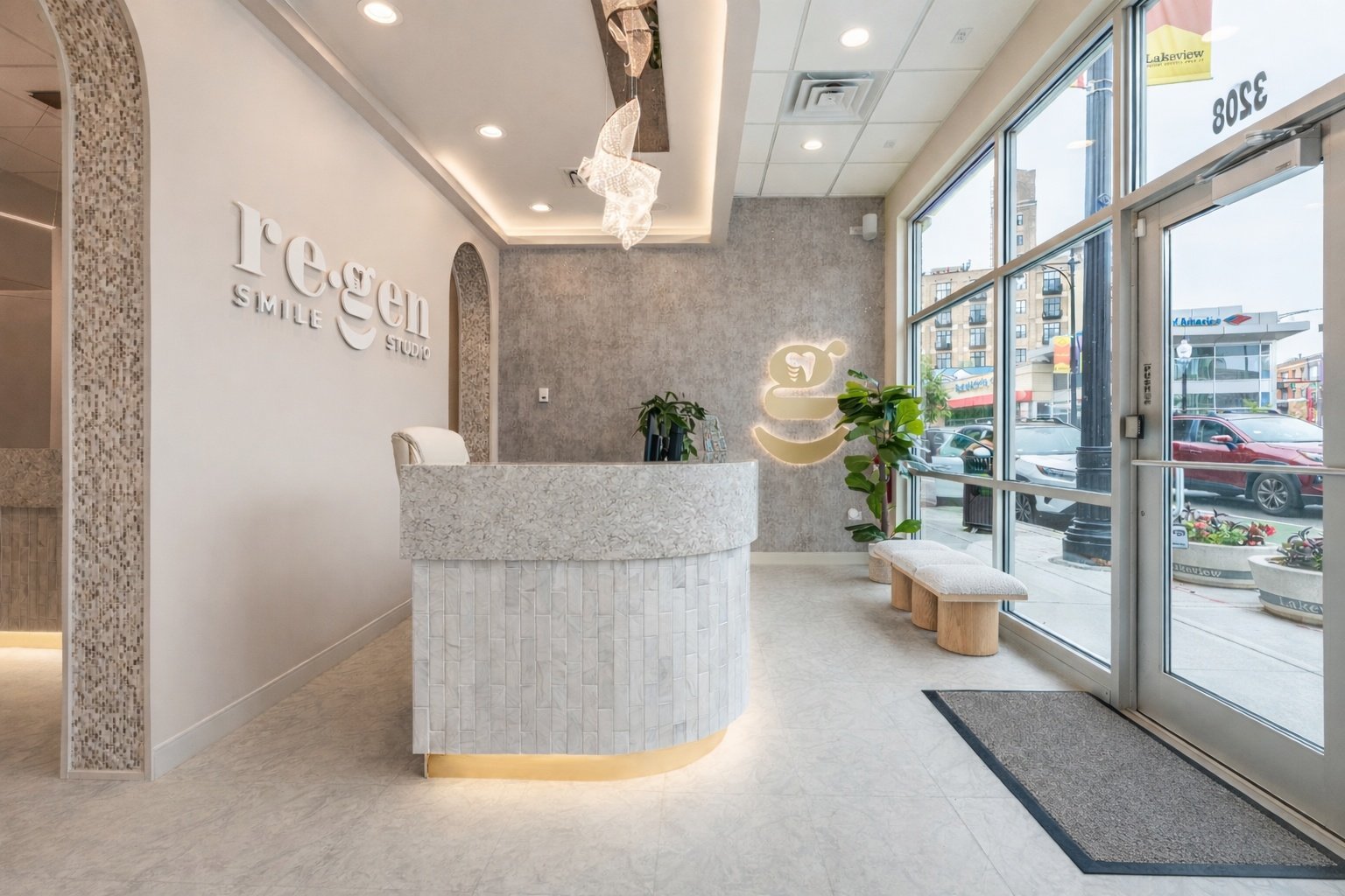 The entrance and reception of Re·gen Smile Studio