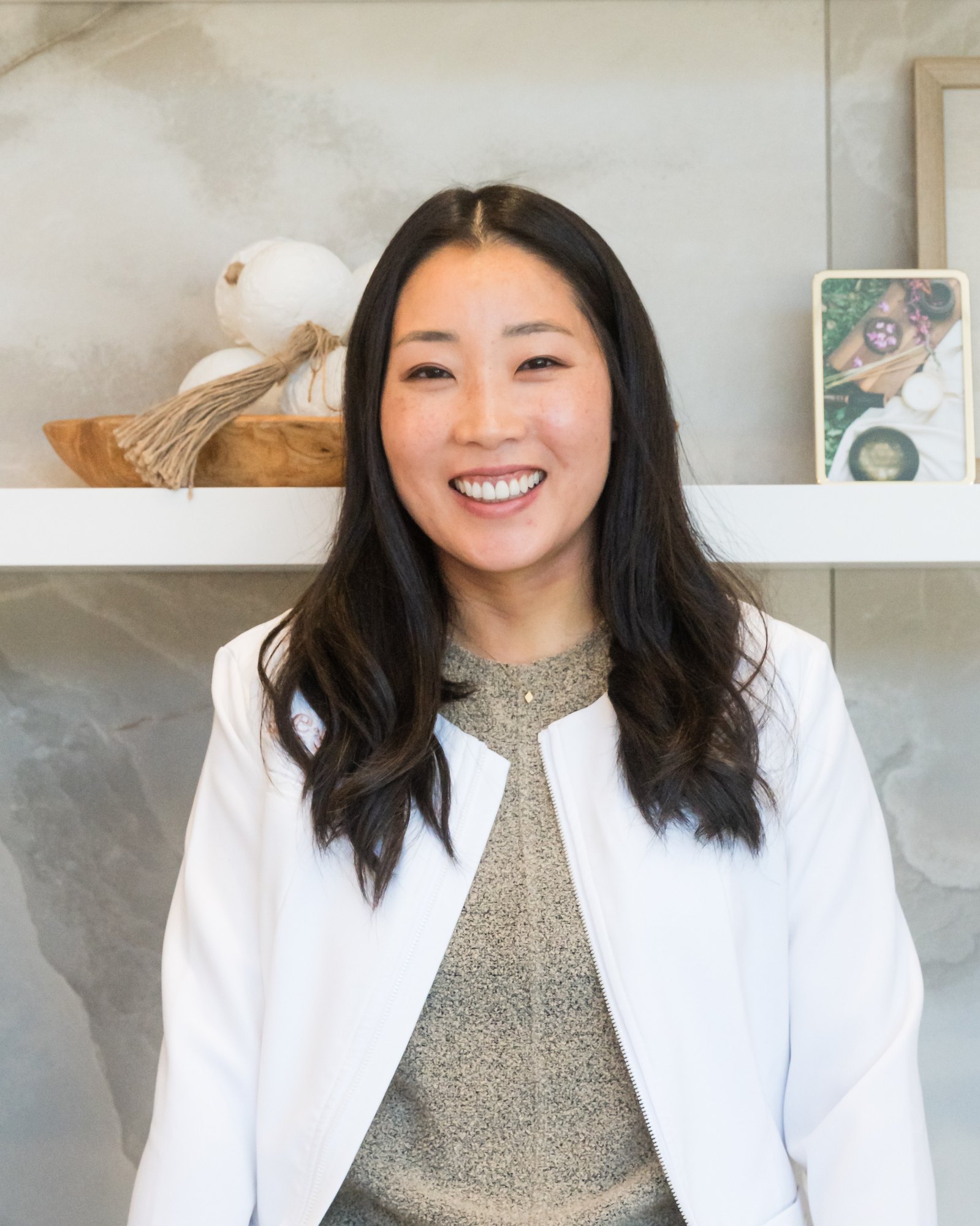 Portrait of Dr. Erin Cho in her white coat